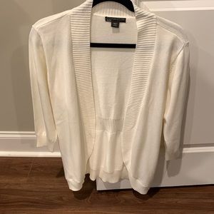 Three quarter length sleeve open cardigan